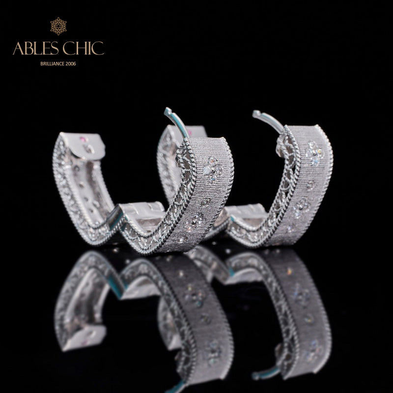 Boucles d'oreilles Trèfle Zircon 5773