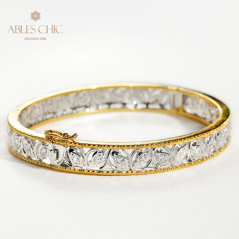 Bracelet Zircon Filigrane Floral 5021