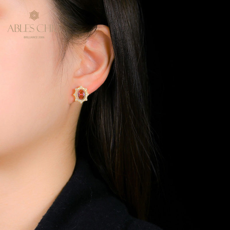 Solatiare Boucles d'oreilles étoile saphir 5471