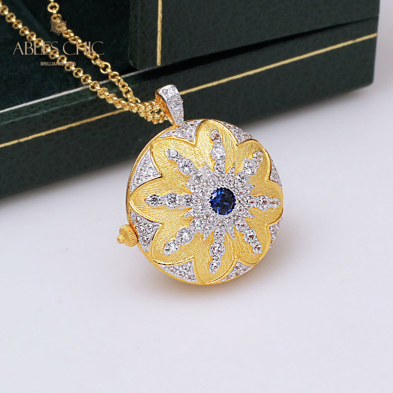 Pendentif médaillon rubis CZ 5210