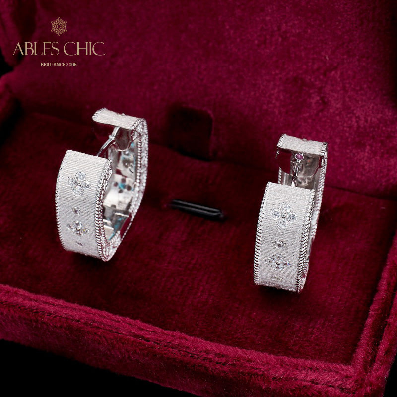 Boucles d'oreilles Trèfle Zircon 5773
