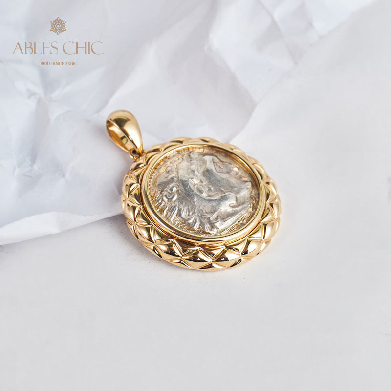 Pendentif byzantin Zeus Flip Coin uniquement
