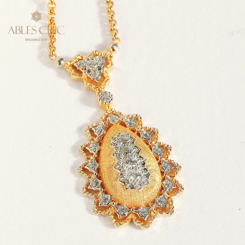 Collier étoilé en forme de larme soyeuse 5109