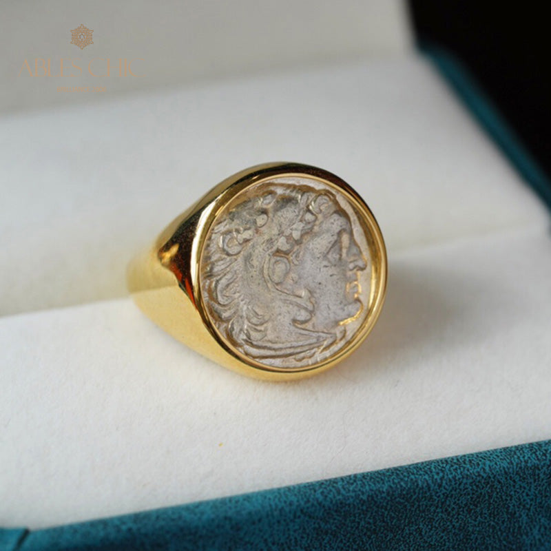 Anneau de pièce de monnaie d’Héraclès byzantin
