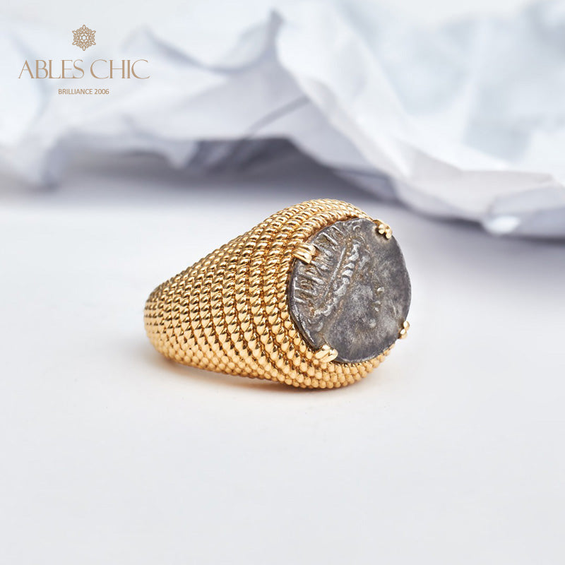 Bague byzantine Helios Coin