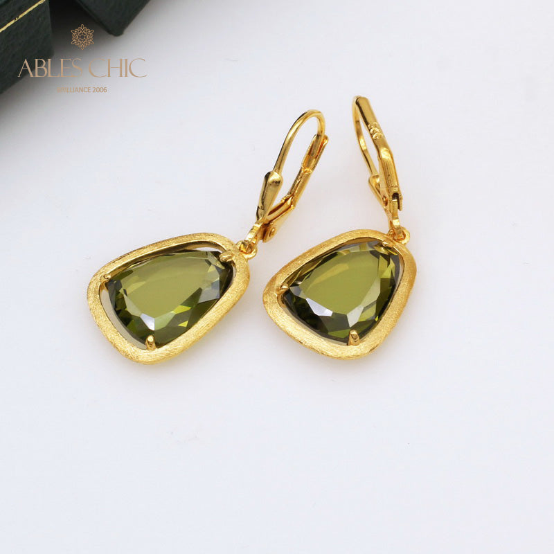 Boucles d'oreilles couleur CZ pierres précieuses C11E4S25184