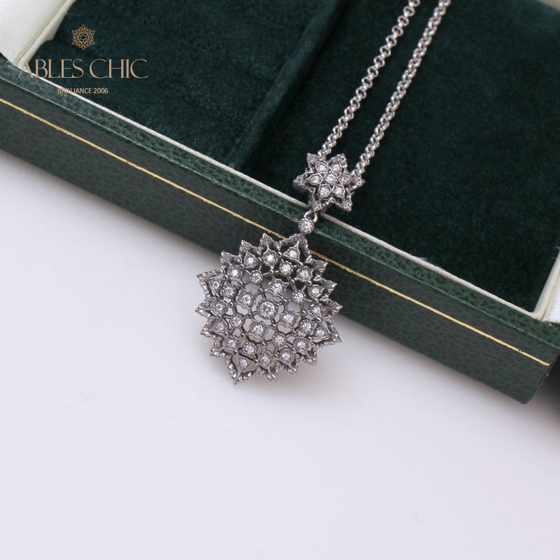 Collier Étoilé Filigrane Nid d'Abeille 5007