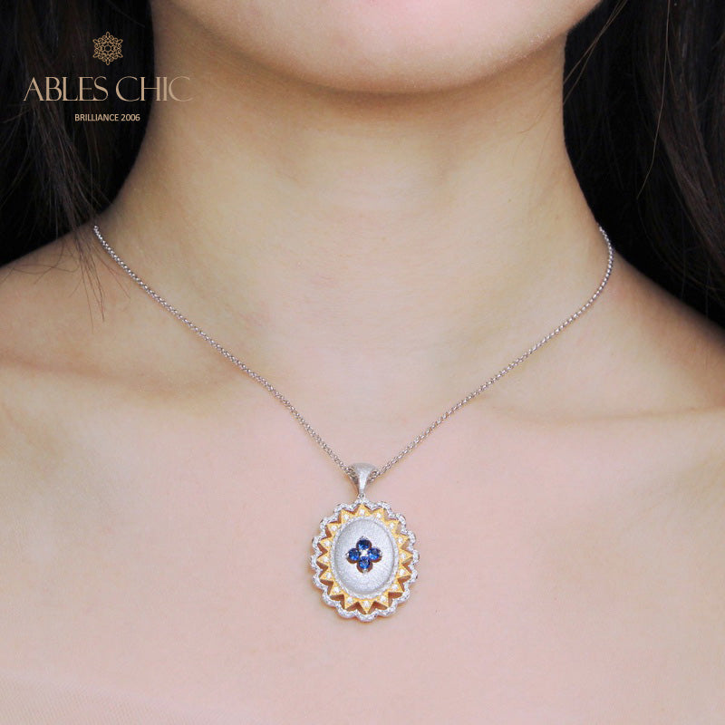 Pendentif Gemme Fleur Soyeuse 5419
