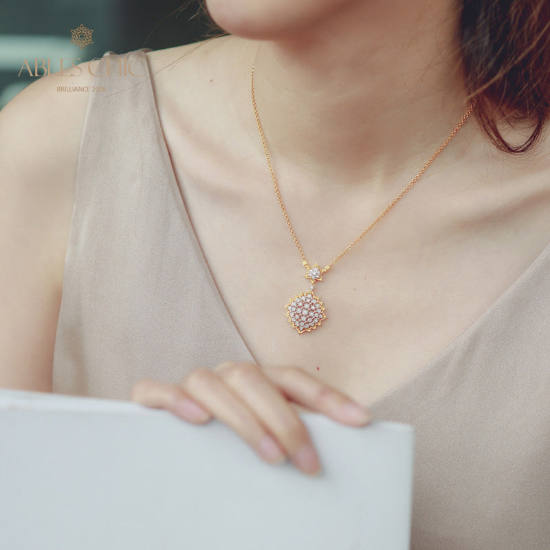 Collier Étoilé Filigrane Nid d'Abeille 5007