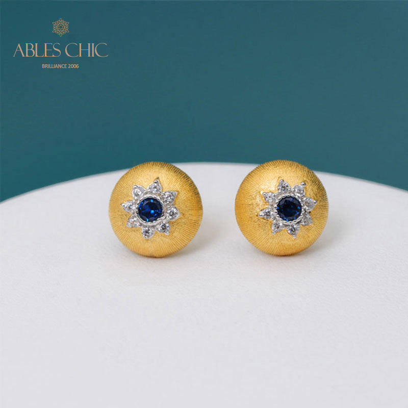 Boucles d'oreilles florales étoile dôme 5091