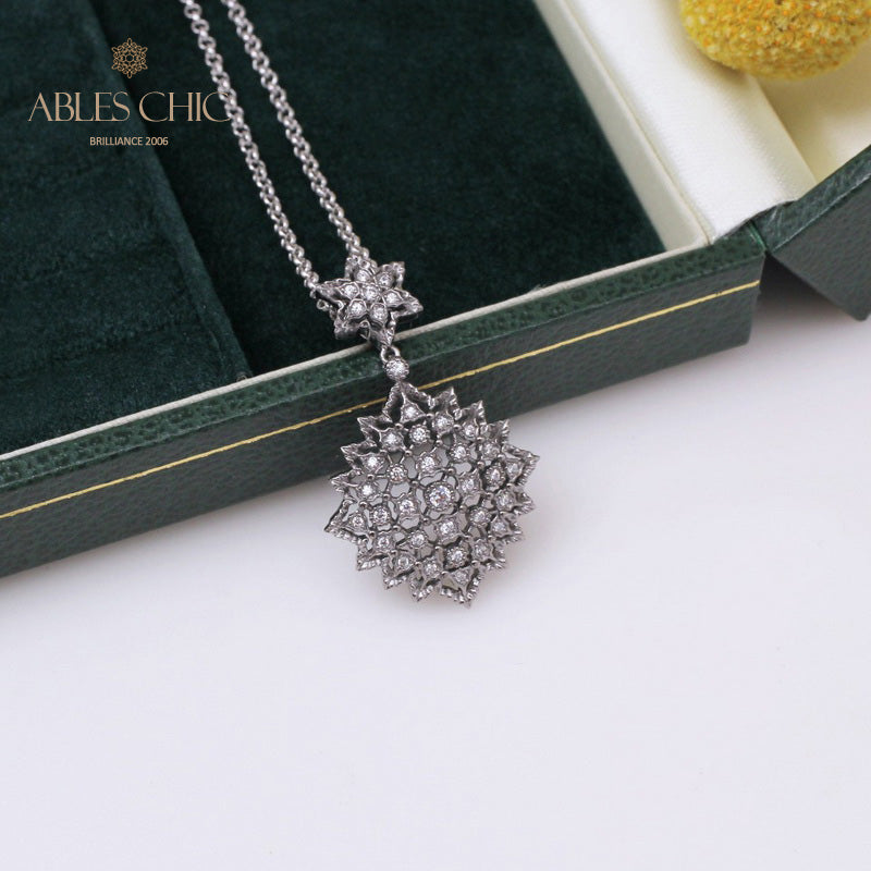 Collier Étoilé Filigrane Nid d'Abeille 5007