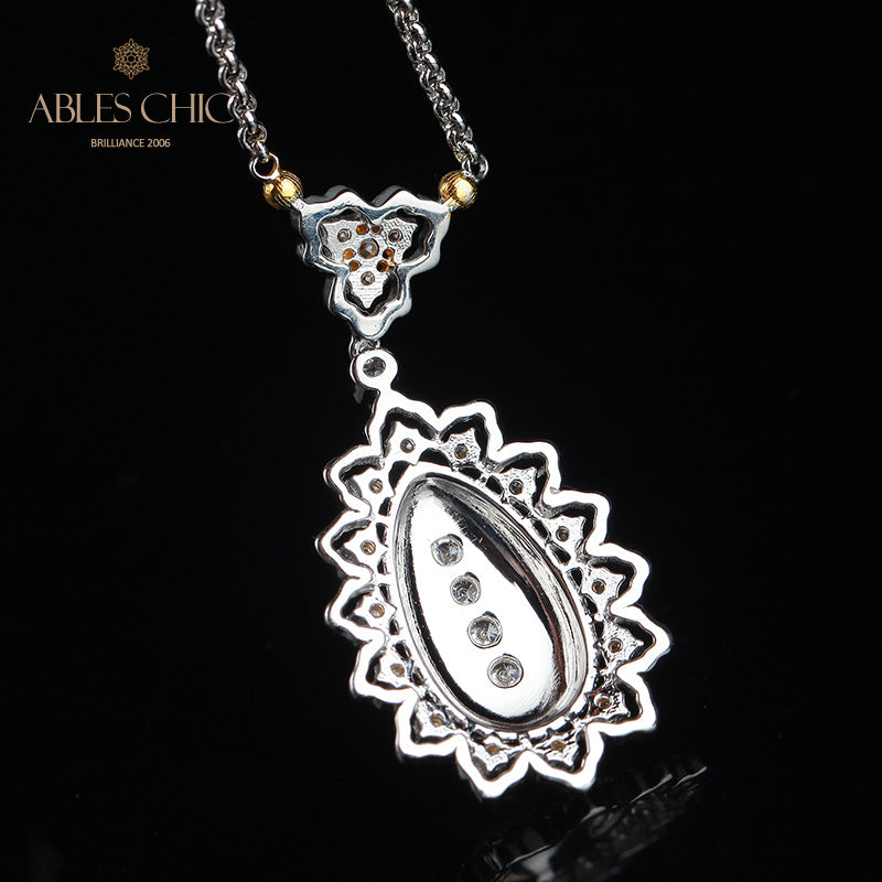Collier étoilé en forme de larme soyeuse 5060
