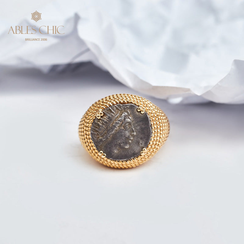 Bague byzantine Helios Coin