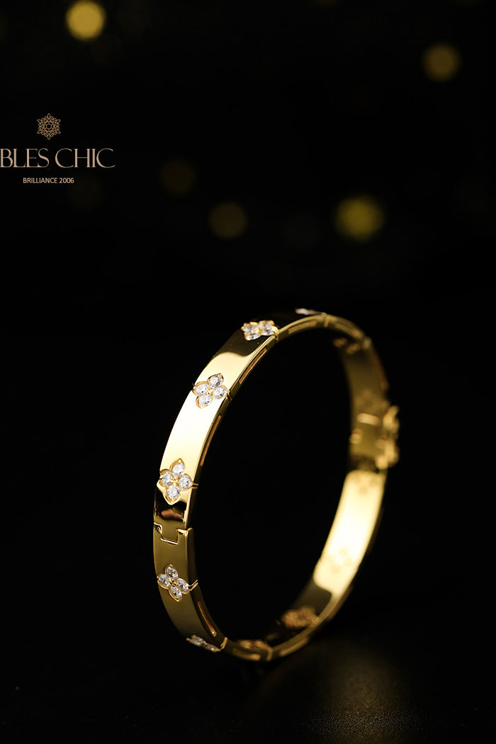 Bracelet trèfles hautement polis 203707