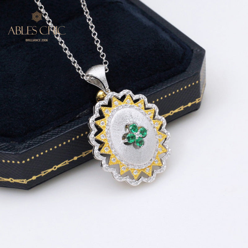 Pendentif Gemme Fleur Soyeuse 5419