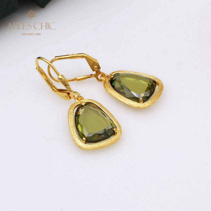 Boucles d'oreilles couleur CZ pierres précieuses C11E4S25184