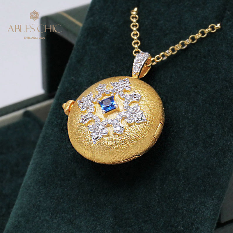 Collier médaillon gravure soyeuse 5214