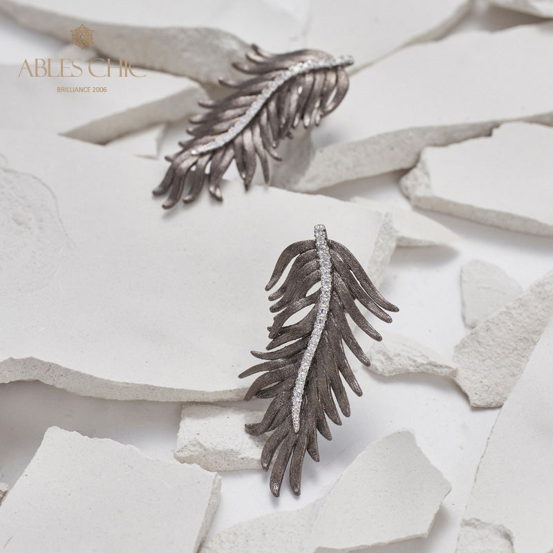 Boucles d’oreilles antiques de lustre d’aiguille de pin 5991