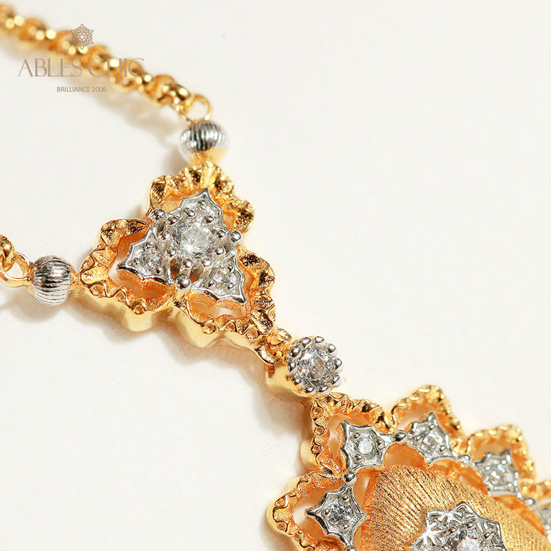 Collier étoilé en forme de larme soyeuse 5109