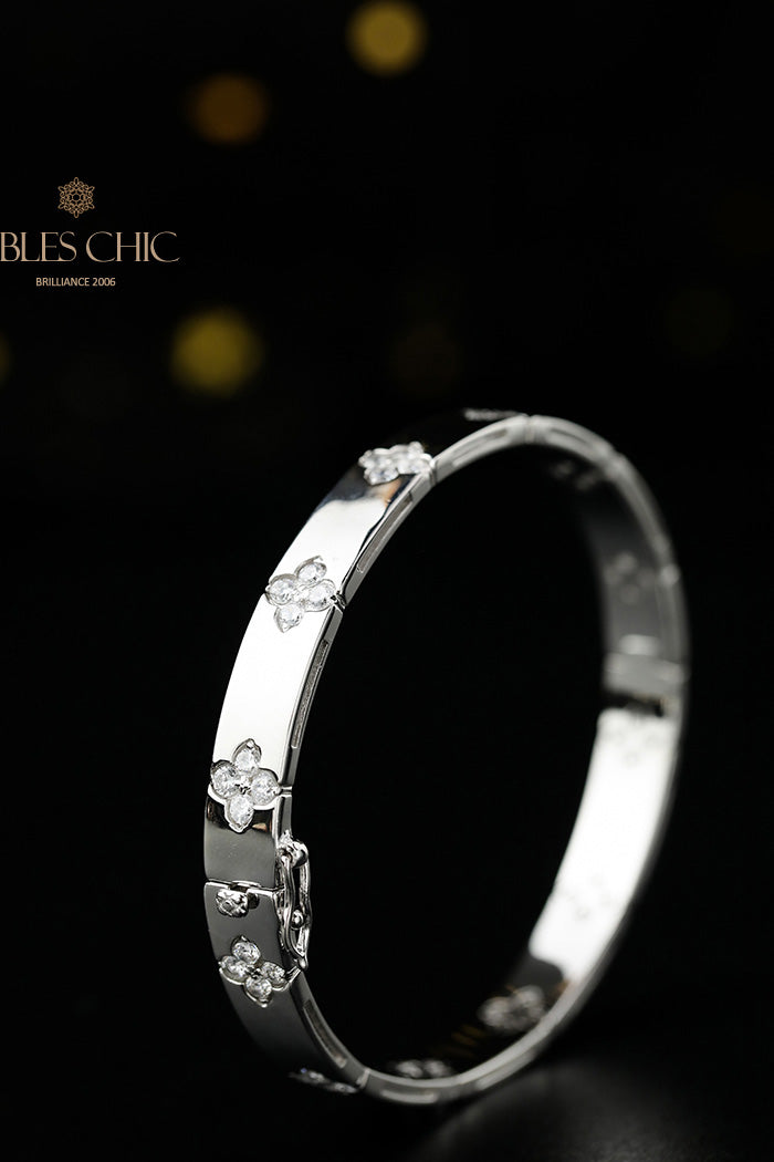 Bracelet trèfles hautement polis 203707