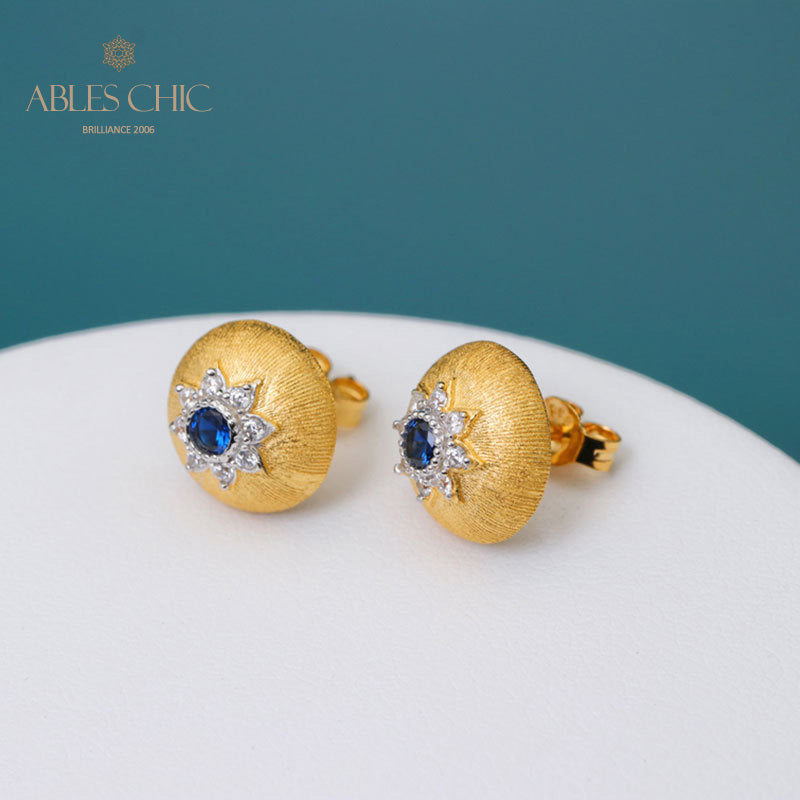 Boucles d'oreilles florales étoile dôme 5091