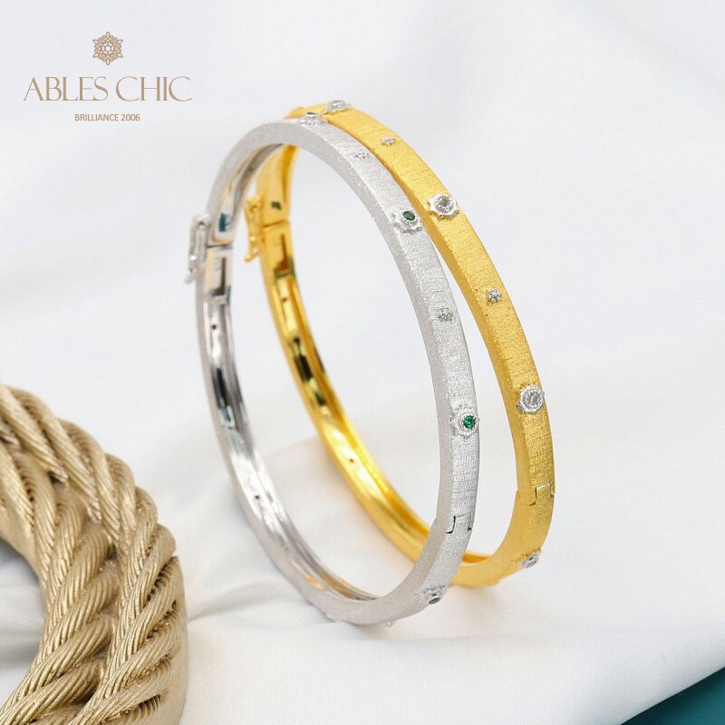 Bracelet étoiles en tissu CZ 5639