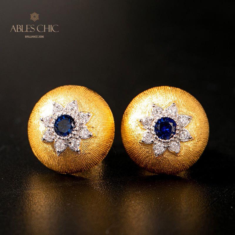 Boucles d'oreilles florales étoile dôme 5091