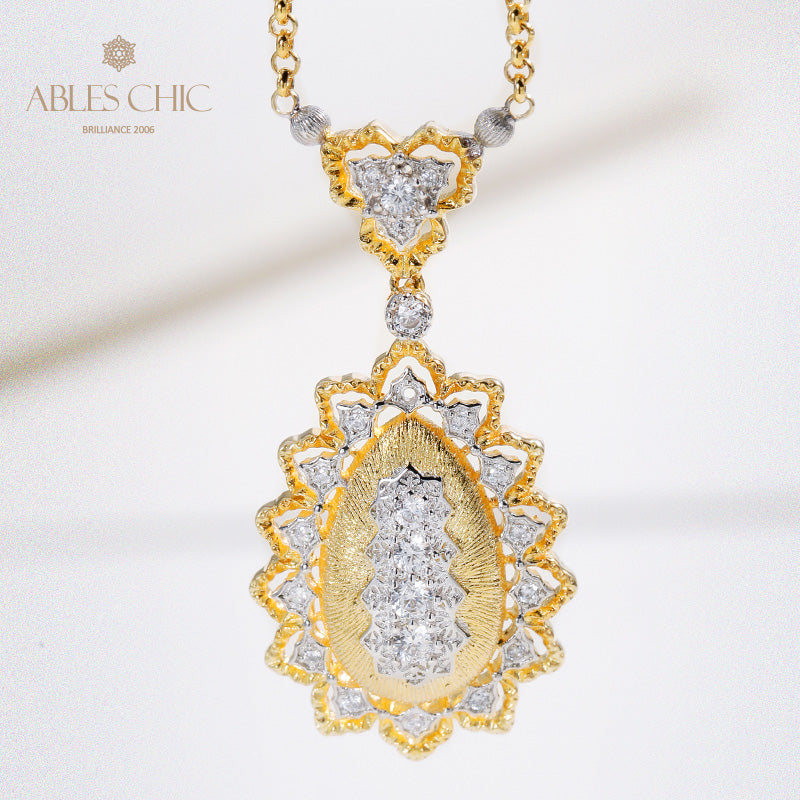 Collier étoilé en forme de larme soyeuse 5109
