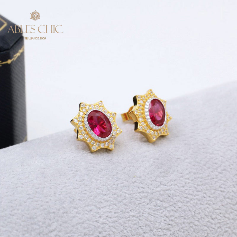 Solatiare Boucles d'oreilles étoile saphir 5471