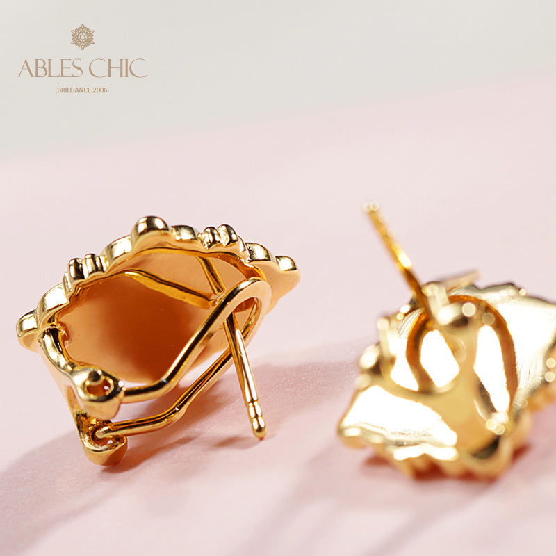 Boucles d'oreilles florales étoile trèfle 5035