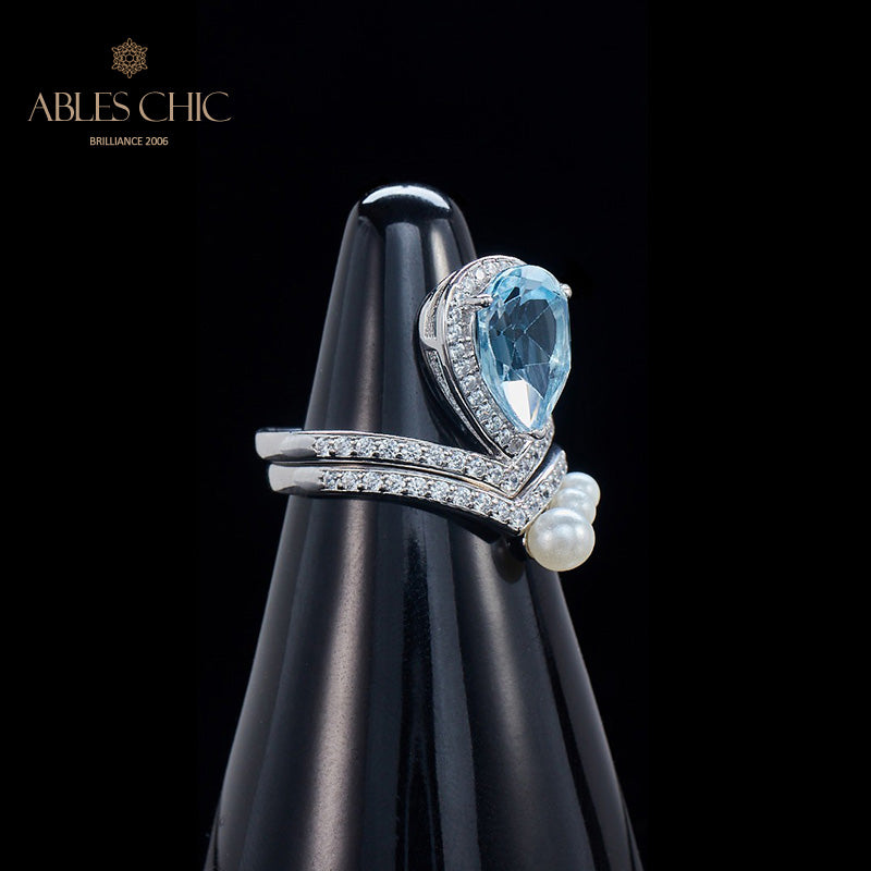 Bague pile de topaze naturelle 6041