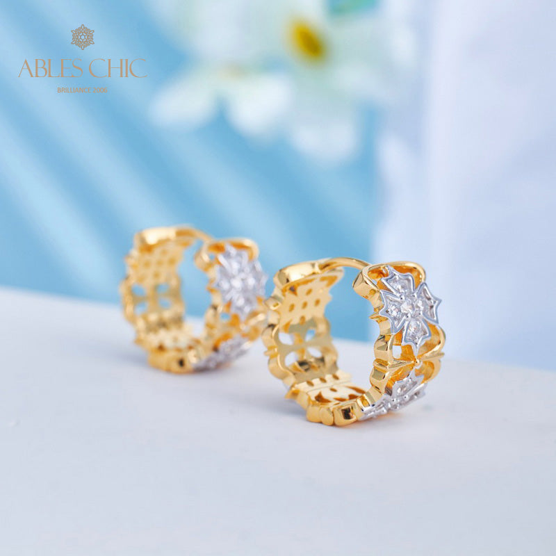 Boucles d'oreilles celtiques trèfles en filigrane 5811