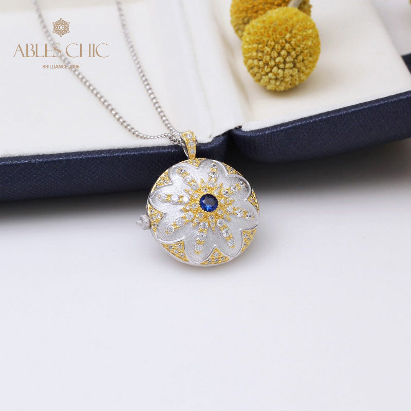 Pendentif médaillon vintage Gem Star 5318