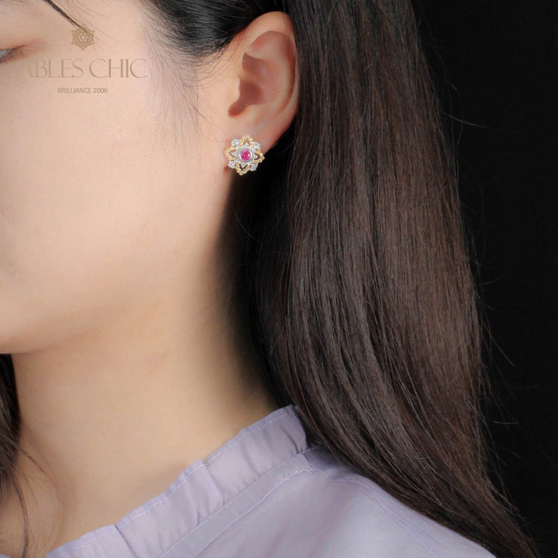 Boucles d'oreilles en filigrane de trèfles emblématiques 5535