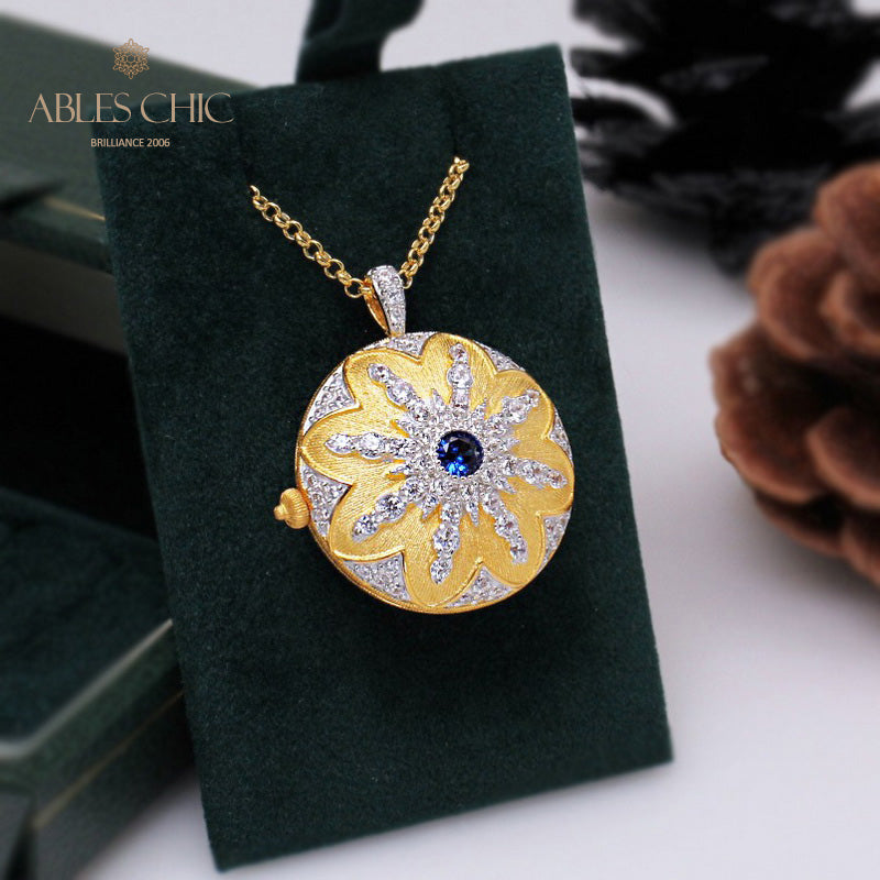Pendentif médaillon rubis CZ 5210