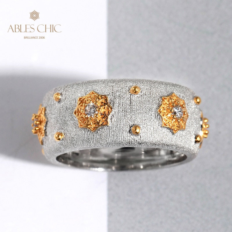Bague Soyeuse Fleurs Étoilées 5025