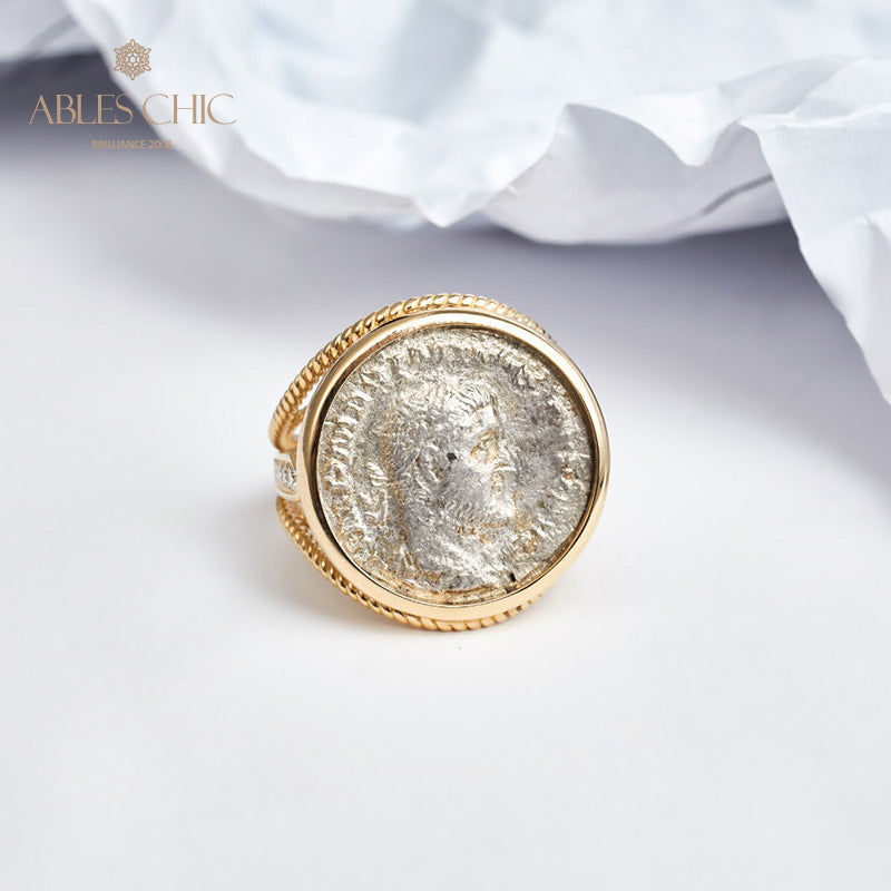 Anneau de pièce de monnaie byzantin Didrachme