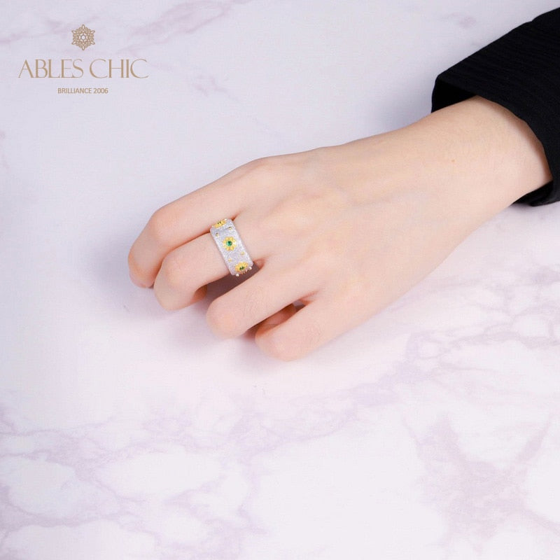Bague Soyeuse Fleurs Étoilées 5029