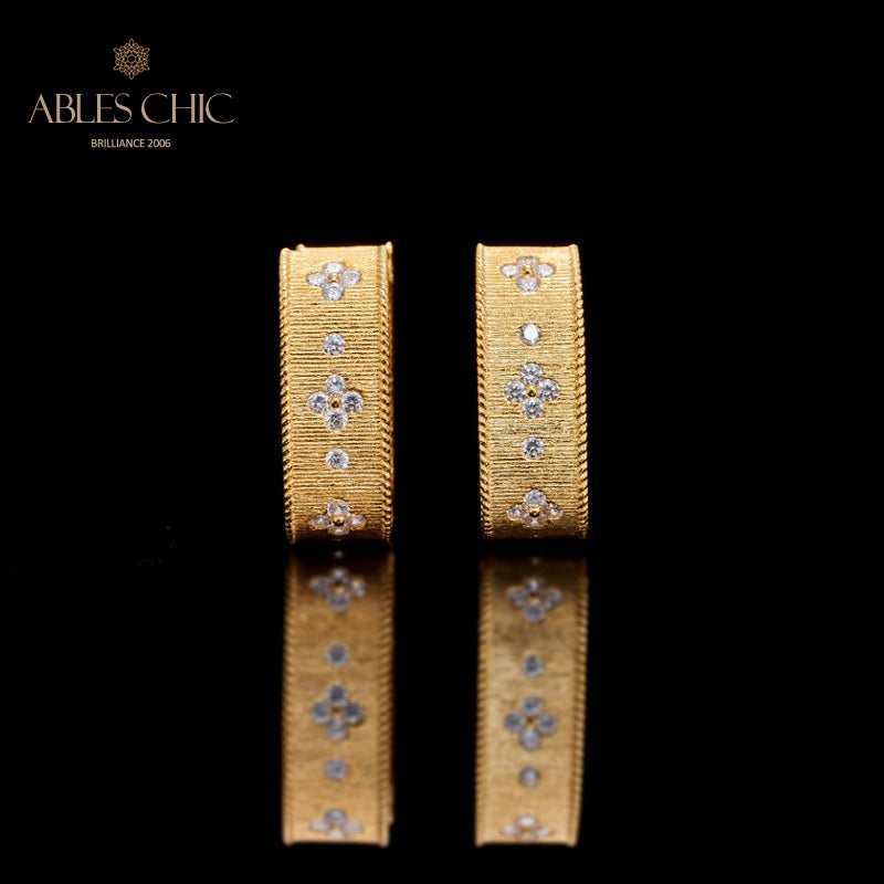Boucles d'oreilles Trèfle Zircon 5773