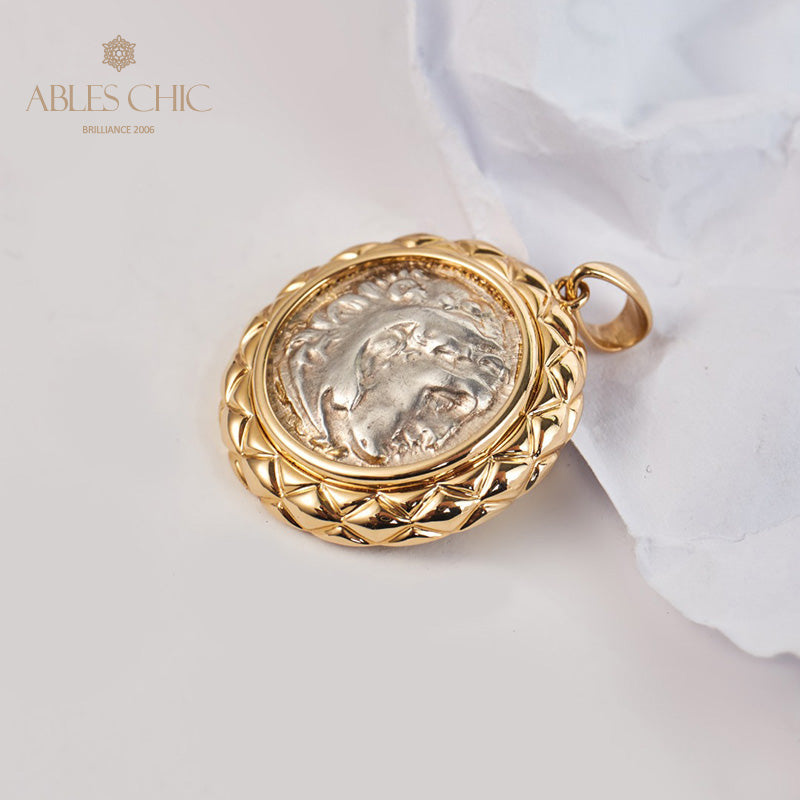 Pendentif byzantin Zeus Flip Coin uniquement