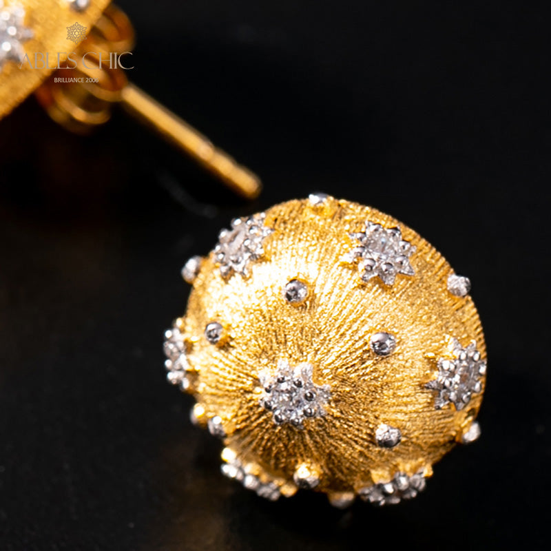 Boucles d'oreilles à motif en tissu dôme étoilé 5089