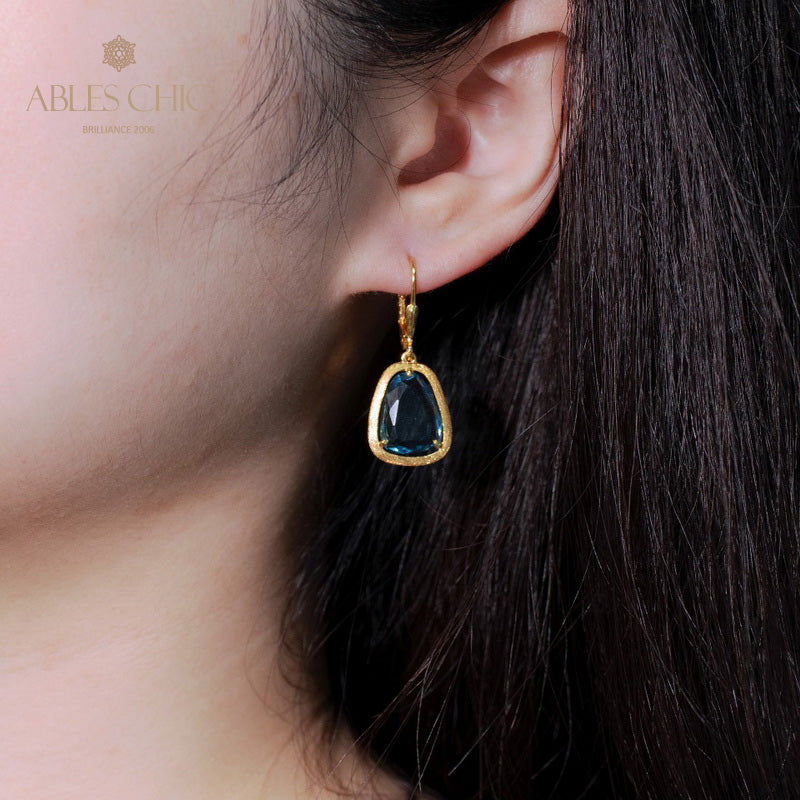 Boucles d'oreilles couleur CZ pierres précieuses C11E4S25184