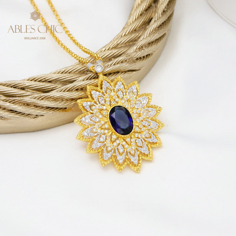 Collier de fleurs ovales étoilées 5667