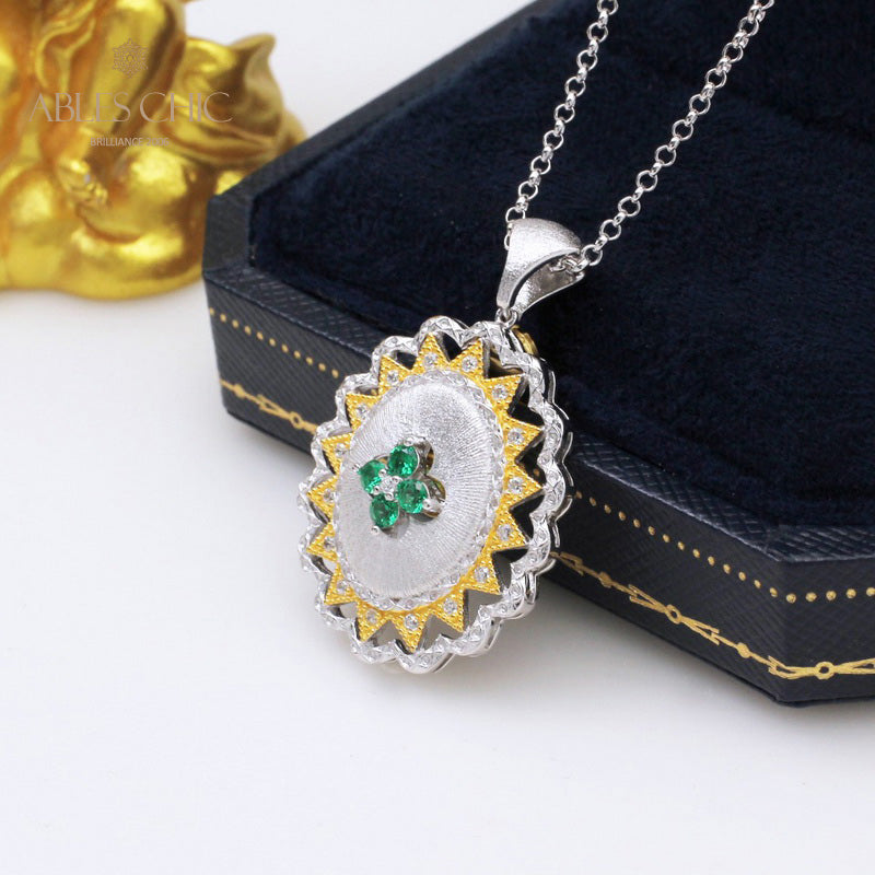 Pendentif Gemme Fleur Soyeuse 5419