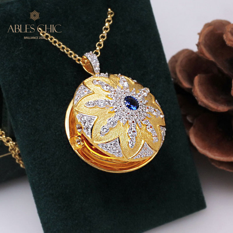 Pendentif médaillon rubis CZ 5210