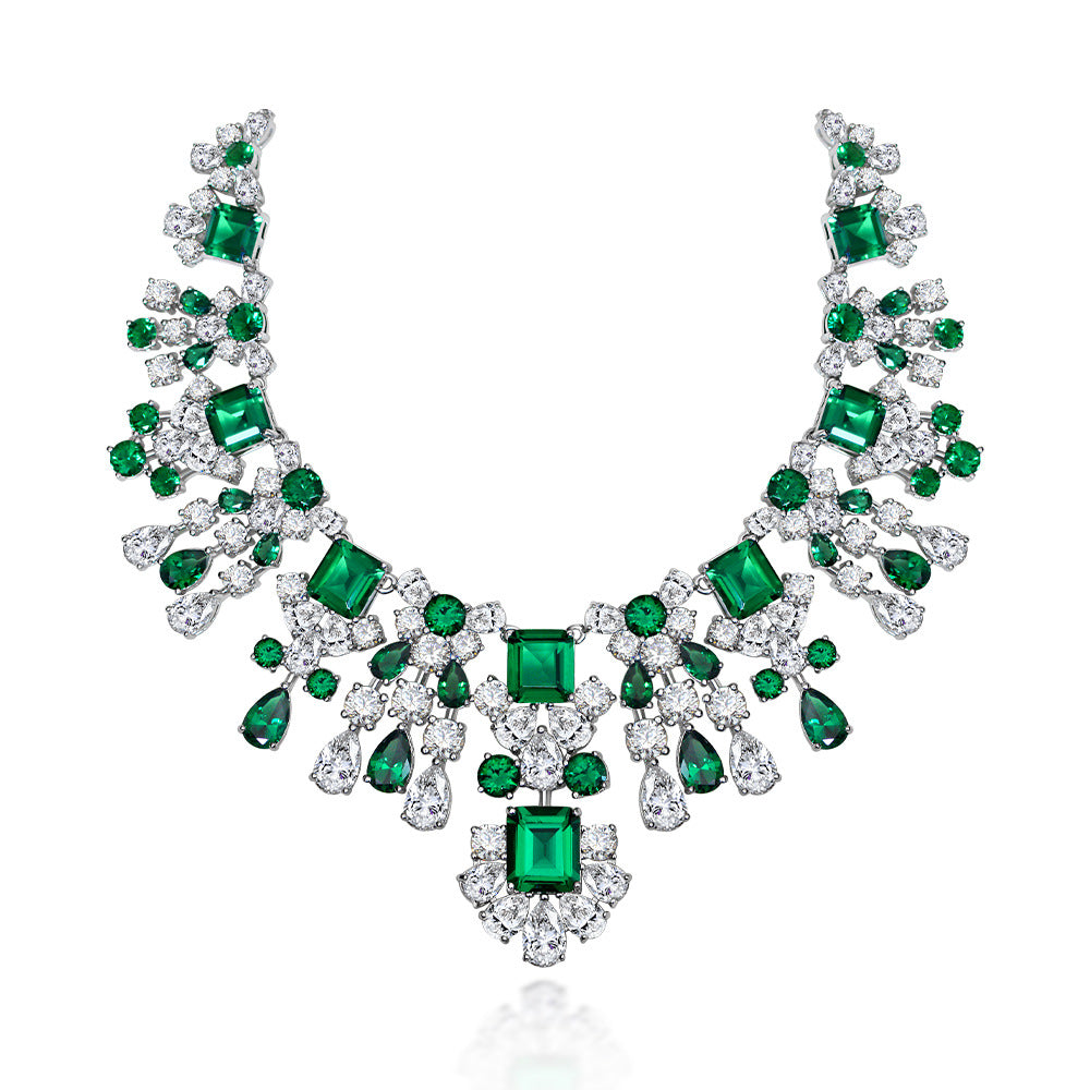 Collier de mariées émeraude Chanderlier P0633
