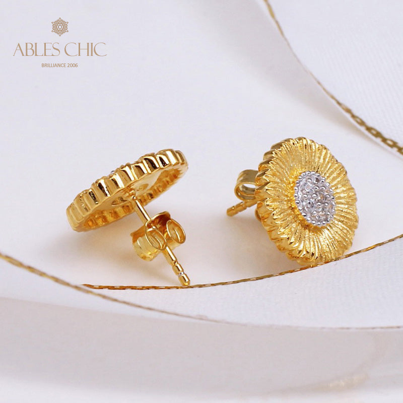 Boucles d'oreilles à tige en forme de marguerite florale 5260