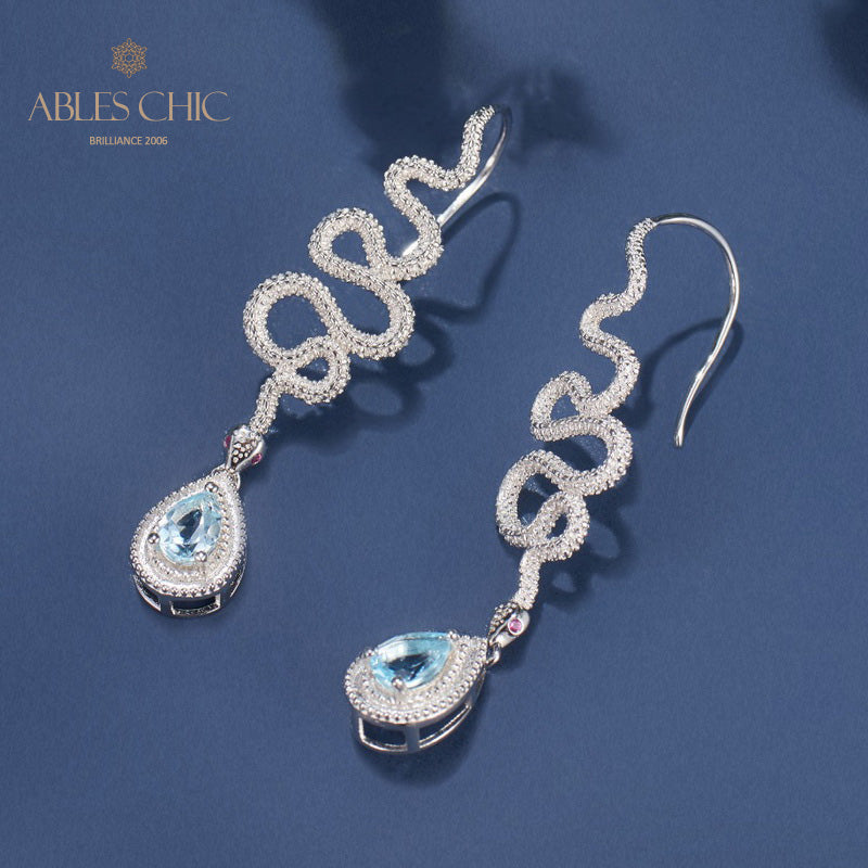 Boucles d'oreilles Topaze Serpent Crawlers 6049