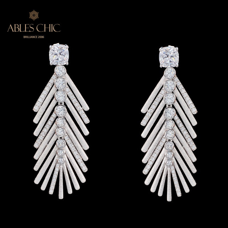Boucles d'oreilles aiguille de cyprès soyeux 6135