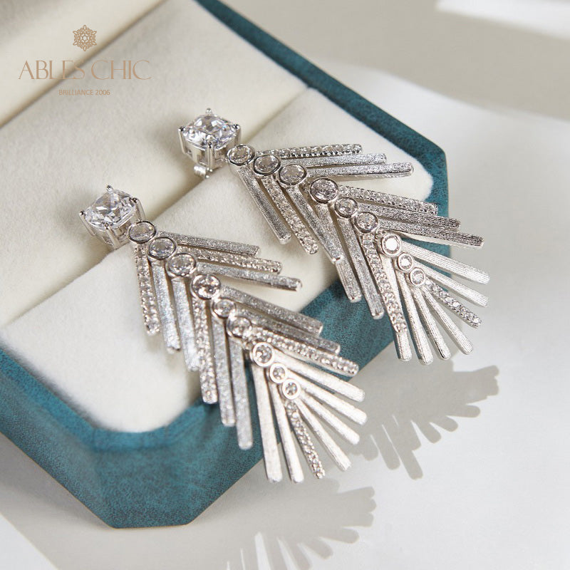 Boucles d'oreilles aiguille de cyprès soyeux 6135